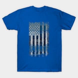 Vintage Blue American Flag T-Shirt